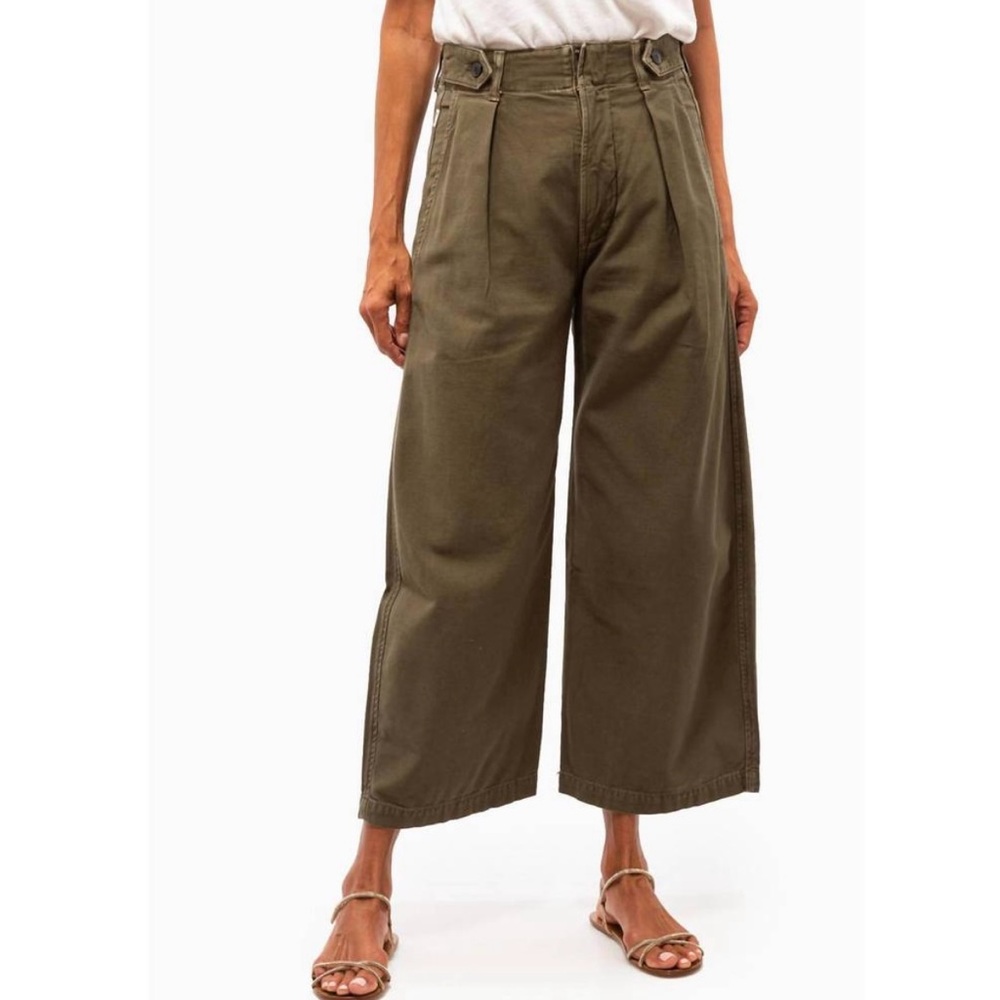Citizens of Humanity Payton High Waist Crop Wide Barrel Leg Utility Pants Sz 27